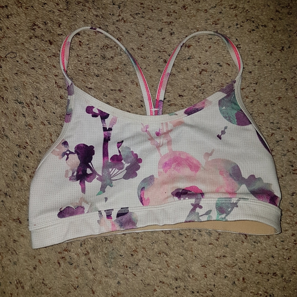 Lululemon Blurred Blossom Flow Y Bra